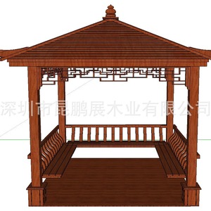 บ้านวิลล่าไม้สไตล์ชนบท หลังคาแดง พร้อมหน้าต่างตกแต่ง สำหรับใช้งานกลางแจ้ง - Product Image 4