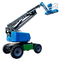 Plateforme élévatrice télescopique articulée autopropulsée hydraulique 10-22m avec bras pliant et manivelle, nacelle élévatrice 10m 14m 18m 20m 22m