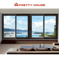Ventanas correderas de doble vidrio de aluminio insonorizadas con mosquitera