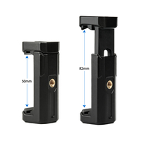 Support de téléphone portable en plastique pour griffe porte-accessoire, clip pour smartphone, perche à selfie, pince pour trépied, accessoires de vlog - Vente en gros
