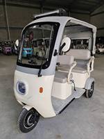 Tricycle Électrique Ouvert le Plus Vendu, Moteur 60V 1200W, Certifié CE, Acier Carbone, Autonomie 50-70 Kilomètres pour 3 Personnes, Idéal pour les Courtes Trajets