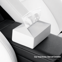 Compatible avec Tesla Model Y/3/X/S/Cybertruck, porte-mouchoirs suspendu caché, accessoire intérieur