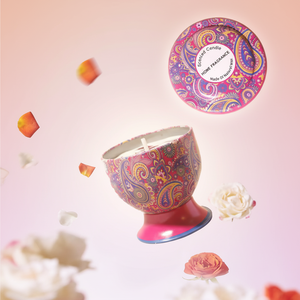 Vela Aromática de Cera de Soja de Lujo, Hecha a Mano, con Flores Secas Clásicas, en Tarro de Metal, de Larga Duración, Regalo para Bodas y Cumpleaños - Product Image 2