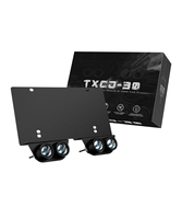Feux de route auxiliaires universels à 4 LED pour plaque d'immatriculation, 12V, projecteur antibrouillard tout-terrain pour voiture, camion, SUV, 4x4