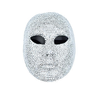 Voile de visage entier en strass étincelants, haute couture, orné de perles, pour spectacle à <span class=keywords><strong>Venise</strong></span> - Product Image 4