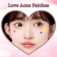 Patchs Hydrocolloïdes Anti-Acné en Forme de Cœur, Design Coloré, Sans Cruauté Animale, Nettoyage des Pores, Sans Parfum, Pour Tous Types de Peau, 36 Unités