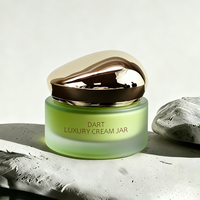 Pot en verre unique à bouchon doré irrégulier, vide, pour crème visage, crème contour des yeux, emballage cosmétique, personnalisable avec logo