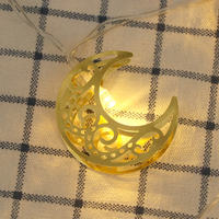Guirlande murale Led à piles USB en métal pour mosquée musulmane Ramadan et Eid Mubarak, décoration de lumières