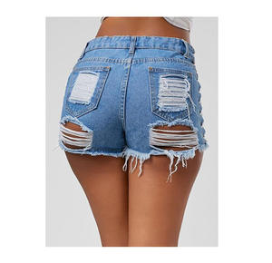 Ultima estate a vita alta strappi Shorts da <span class=keywords><strong>donna</strong></span> Sexy Denim Shorts in pizzo con nappine fasciatura <span class=keywords><strong>Bermuda</strong></span> traspirante per ragazze - Product Image 6