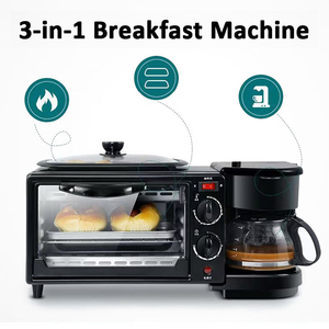 Máquina Multifuncional Automática 3 en 1 de Alta Calidad para Preparar Desayunos con Horno Eléctrico de Plástico y Cafetera - Product Image 5