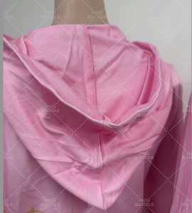 Peeqi American Ed vestiti famosi manica lunga con Zip Top giacca con cappuccio e <span class=keywords><strong>pantaloncini</strong></span> da motociclista due pezzi Set abbigliamento <span class=keywords><strong>donna</strong></span> - Product Image 3