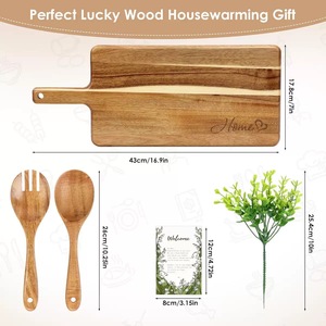 ของขวัญขึ้นบ้านใหม่ เขียงไม้กระถินเทศ พร้อมบรรจุภัณฑ์สวยงาม - Product Image 2