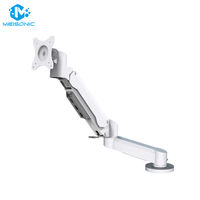 Support de moniteur réglable en alliage d'aluminium Meisonic T9-GA02-Z, support mural, support de bureau, ressort à gaz, support PC industriel, charge maximale 20 kg