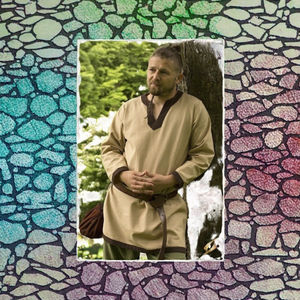 男子中世纪骑士战士服装绿色束腰外衣诺曼骑士编织海盗撒克逊拉普成人顶级电视角色服装 - Product Image 3