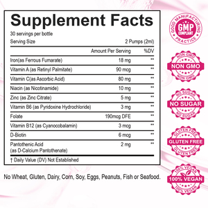 Gouttes buvables de Fer, Vitamine C, Complexe B, Zinc et Vitamine A pour le soutien sanguin et immunitaire, l'augmentation de l'énergie et l'absorption du Fer - Complément alimentaire - Product Image 6