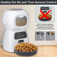 Distributeur automatique de nourriture pour animaux de compagnie intelligent de 3,5 L, distributeur automatique de nourriture pour chats avec Wi-Fi, bol en acier inoxydable, enregistrement de la minuterie, alimentation des animaux de compagnie