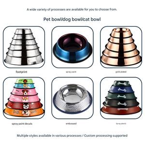 Modern Multicolored Waterproof Non Slip Stainless Steel Pet Cat <strong>Dog</strong> Food <strong>Bowl</strong> for Cats - Product Image 3