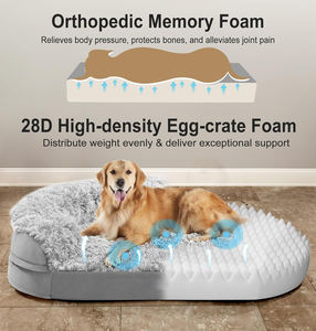 Camas ortopédicas redondas para perros, Cama grande personalizada de espuma viscoelástica para perros y gatos, impermeable, lavable, extraíble, camas de espuma viscoelástica para mascotas - Product Image 3