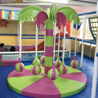 Manège Électrique Commercial Rotatif Blanc avec Lumières LED pour Aire de Jeux Intérieure et Centre Commercial