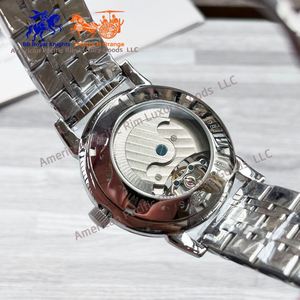 Montre mécanique de luxe pour homme Longines, modèle original 8051, en acier inoxydable, squelette, tourbillon automatique, bracelet tendance Longines - Product Image 6