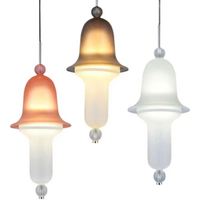 Lustre Minimaliste Postmoderne de Designer Italien, Petit Lustre pour Restaurant et Bar, Logo Imprimé en 3D, Verre Teinté, Lustre de Chevet Moyen