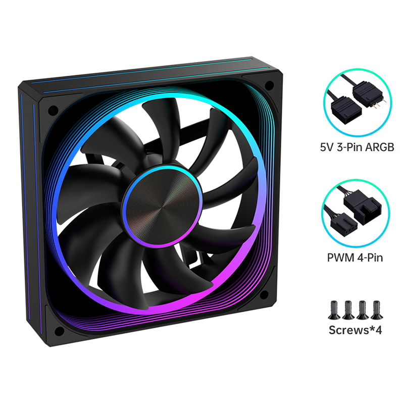 120 ventilateur noir