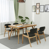 Chaises de salle à manger classiques modernes d'intérieur et d'extérieur en bois et en fer avec du cuir pour restaurant, café, bar, hôtel, salon