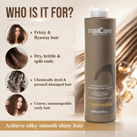 Traitement lissant pour cheveux à la kératine biologique Maxcare OEM Private Label, soin capillaire professionnel anti-frisottis pour salon