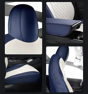 Housse de siège avant et arrière en cuir véritable de luxe, sur mesure, pour Tesla Model 3 2019-2022 - Product Image 5