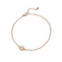 Bracelet Chaîne Maillons en Acier Inoxydable Plaqué Or et Argent, Pendentif Creux Soleil, Haute Qualité, Classique et Tendance, Idéal Anniversaire