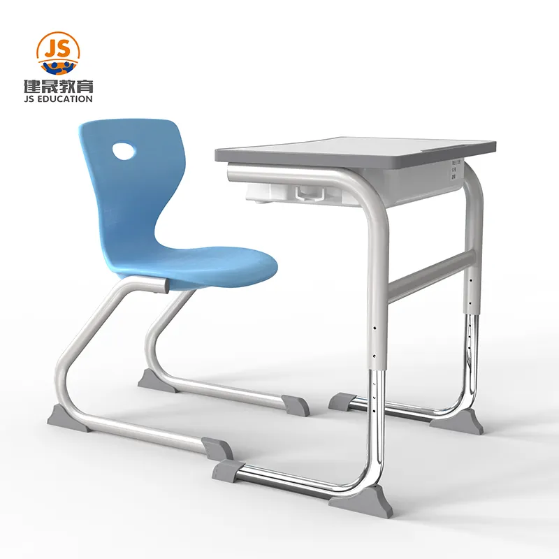 Modern design wooden metal adjustable classroom furniture student desk chair