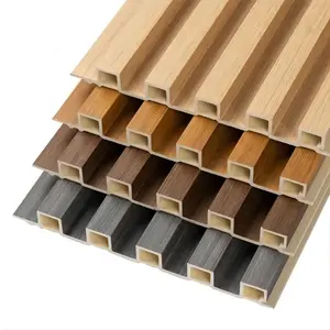 Interior Plastic Wooden Composite Covering Board 3d Fluted Cladding Pvc Wpc Wall Panel