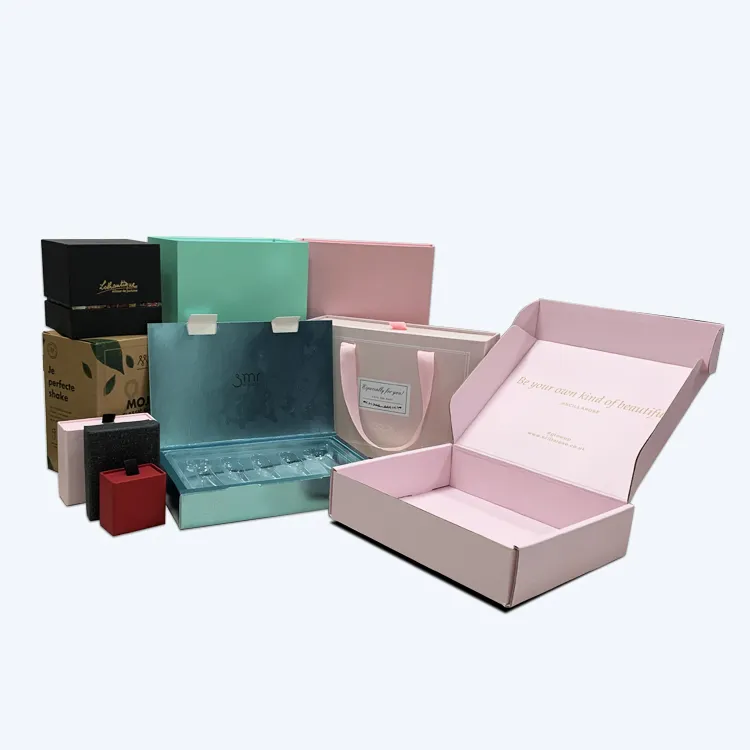 Cosmetische Mok Custom Bruiloft Luxe Roze Papier Geschenkdoos Verpakking Kleine Dozen Voor Packiging
