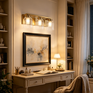 Modern Copper <b>Wall</b> Lamp <b>With</b> Glass Dome Shade 2700K Warm White LED E27 <b>Switch</b> Control Bathroom Vanity <b>Light</b> - Product Image 6