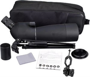 Telescopio monocular de alcance de lente de 70mm de alta definición con aumento de 25X ~ 75X 64 ~ 43 pies/1000yds Vista de campo de largo alcance - Product Image 6