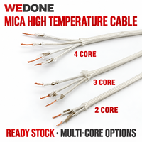 Kabel Tembaga Bebas Oksigen Suhu Tinggi WEDONE 500C dengan Isolasi Mika dan Jalinan Serat Kaca 450/750V untuk Tungku Industri