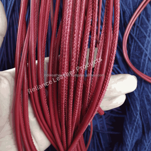 Corde de cordon en cuir cousu rond personnalisé de haute qualité pour accessoires de sacs à main artisanaux de bracelet de bijoux, sangle flexible solide - Product Image 1