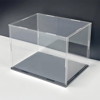 Boîte de rangement et de présentation de sacs à main de luxe en acrylique transparent magnétique assemblée en gros d'usine avec gravure laser