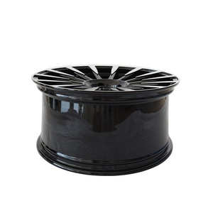 عجلات سبائك ألومنيوم 6061 T6 بقطع ماسي أسود بعرض 22 × 10.5 وارتفاع ET 30 مم، جنوط سوداء وفضية اللون - Product Image 6