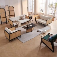 Maßgefertigtes Qatar Midcentury Naturholz Umweltfreundliches Langlebiges Modulares Sofa-Set Möbel für Büro und Gästezimmer