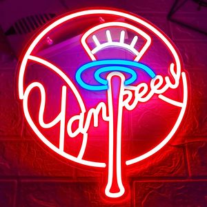 Enseigne néon LED Yankees, luminaire mural, décoration pour équipe de baseball, chambre à coucher, man cave, alimentation 5V, affichage en acrylique - Product Image 2