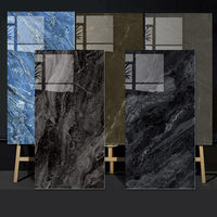 Carreaux de sol en céramique à motif pierre de luxe 750x1500mm, surface brillante antidérapante pour villa, école, salle de bain et plus encore - Design de luxe