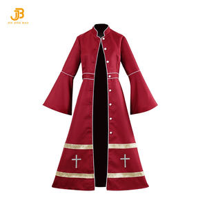 Traje de Sacerdote de Poliéster Mate OEM, Sotana de Iglesia, Disfraz de Cosplay, Coro Litúrgico, Pastor - Product Image 5