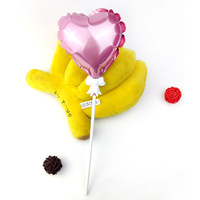 Ballon gonflable automatique personnalisable de poteau décoratif de gâteau de boule en forme de coeur d'étoile à cinq branches de 6 pouces