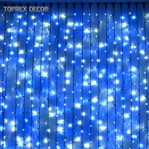 핫 세일 야외 IP65 조명 장식 홈 디 왈리 디 왈리 문자열 Led 페리 고드름 커튼 파티 조명 - Product Image 3