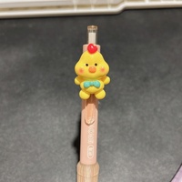 Stylos gel fantaisie en gros, encre noire 0,5 mm, motifs animaux mignons (ours, lapin, poussin, grenouille, cochon) pour étudiants