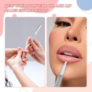 Empty 1.5ml 2ml 3ml 4ml 5ml Lip Gloss Tube Container Cuticle Oil Nail Polish Makeup Accessories Twist Pen with <b>Brush</b> - Product Image 4