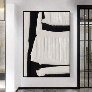 Lienzo abstracto moderno personalizado pintura al óleo de lujo Simple hogar pared arte lienzo decorativo negro blanco diseño estilo Art <span class=keywords><strong>Deco</strong></span> - Product Image 2