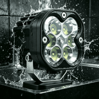 Nouvelle lampe de travail LED carrée de 3 pouces 30W, étanche IP68, 12-48V, lampe auxiliaire de conduite, tout-terrain, voiture, camion, chariot élévateur, 2160 lumens