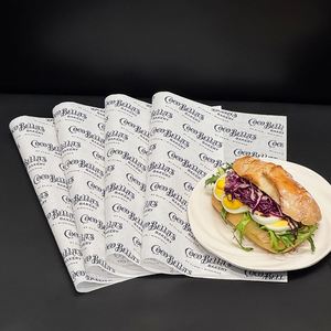 Food-Grade Waterproof Grease Oil Proof Biodegradable Eco-Friendly Disposable Wrapping <b>Paper</b> Custom Logo Printing for Bakery - Product Image 3